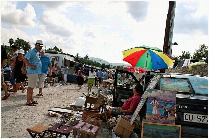 Market Day in Jalon (Xalo) Spain